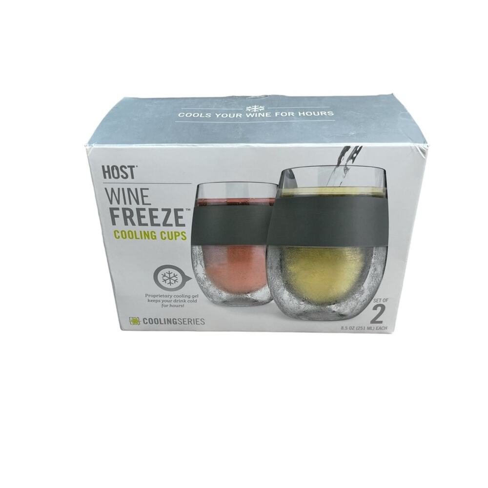 HOST STUDIOS Set of 2 Wine Freezing Cooling Cups